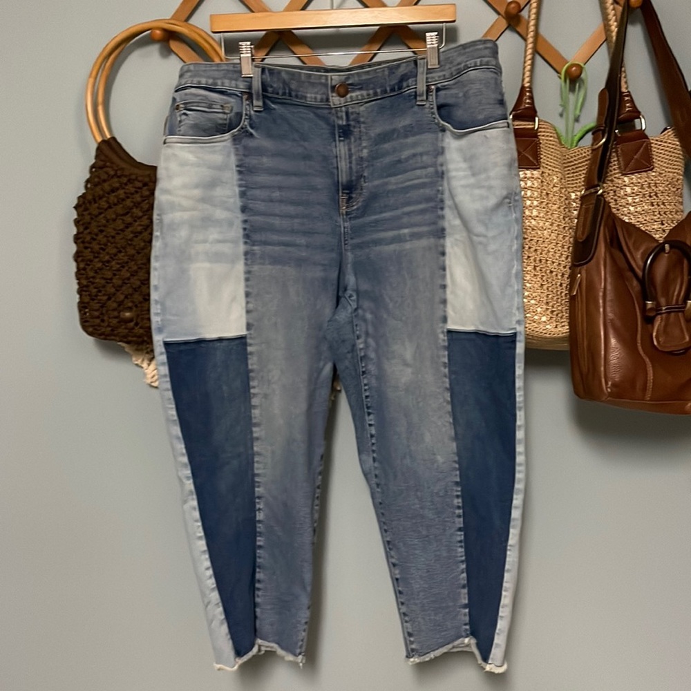 Lane Bryant Sz.18 Patchwork Capris Jeans